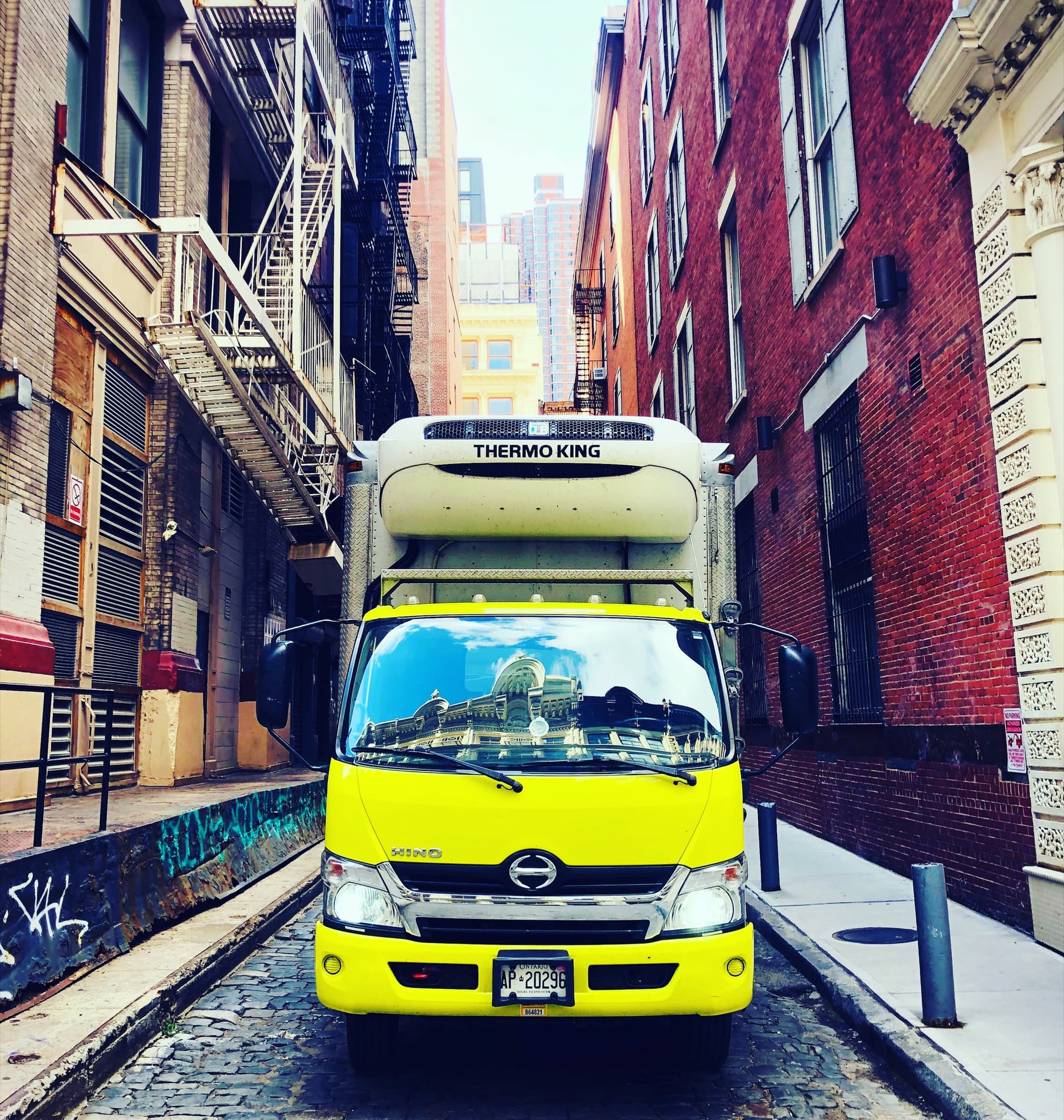 ArtVerb truck in a New York alley